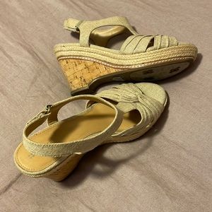 Naturalizer cork wedge heel sandals